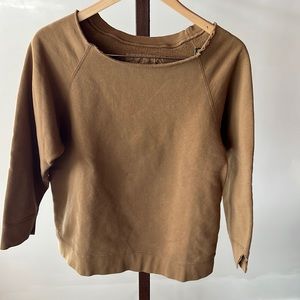 Nili Lotan Destructed Cotton Heavy Knit Top